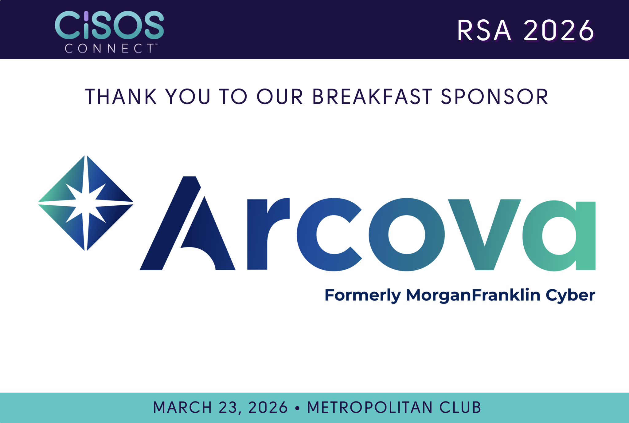 RSA Breakfast Sponsor Poster Arcova